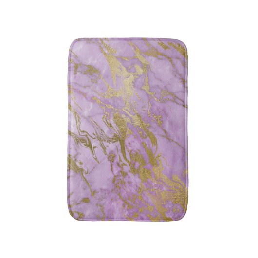 Modern Lavender en Gold Marble Badmat (Voorkant Verticaal)