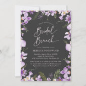 Modern Lavender Floral Bridal Brunch Shower Kaart (Voorkant)
