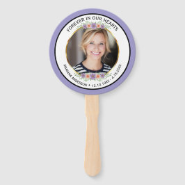 Modern Lavender Floral Memorial Photo Handwaaier