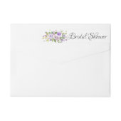 Modern Lavender Floral Vrijgezellenfeest label (Achterkant)