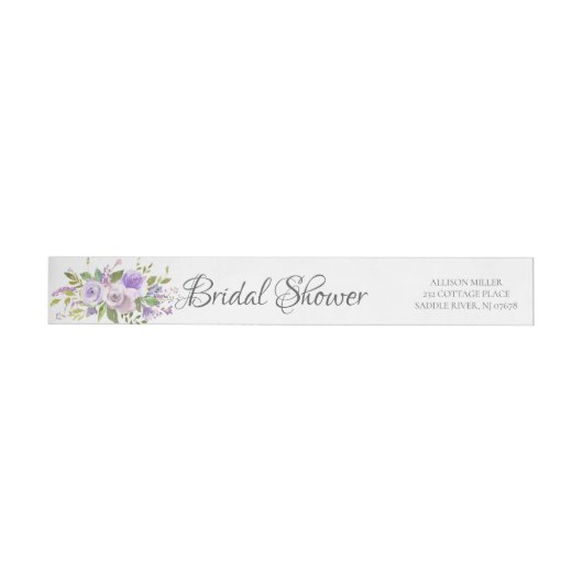 Modern Lavender Floral Vrijgezellenfeest label (Individueel)