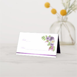 Modern Lavender Floral Wedding Place Card Plaatskaartje