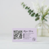 modern lavender hair make - up foto logo qr code visitekaartje (Staand voorkant)