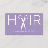 Modern Lavender Hairdresser Flat Loyalty Card (Voorkant)