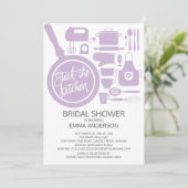 Modern Lavender Kitchen Bridal Shower Kaart (Staand voorkant)