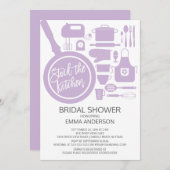Modern Lavender Kitchen Bridal Shower Kaart (Voorkant / Achterkant)