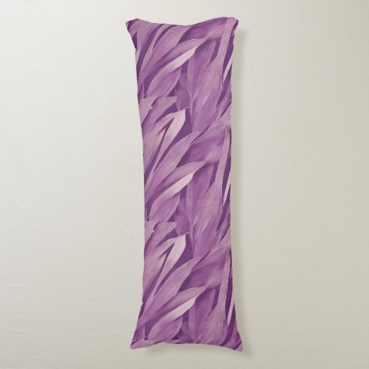 Modern lavender Leaves Pattern Lichaamskussen (Voorkant Verticaal)