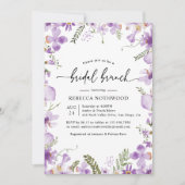 Modern Lavender Lila Bridal Brunch Uitnodiging (Voorkant)