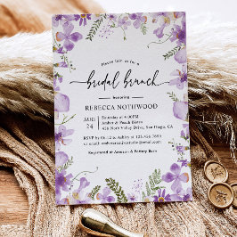 Modern Lavender Lila Bridal Brunch Uitnodiging