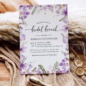 Modern Lavender Lila Bridal Brunch Uitnodiging