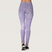 Modern Lavender paars Glitter Sparkles Gift Leggings (Achterkant)