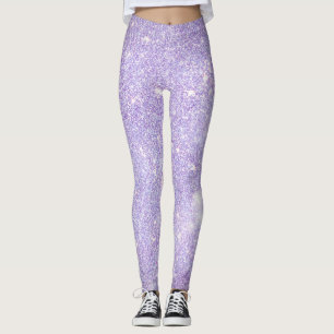 Modern Lavender paars Glitter Sparkles Gift Leggings