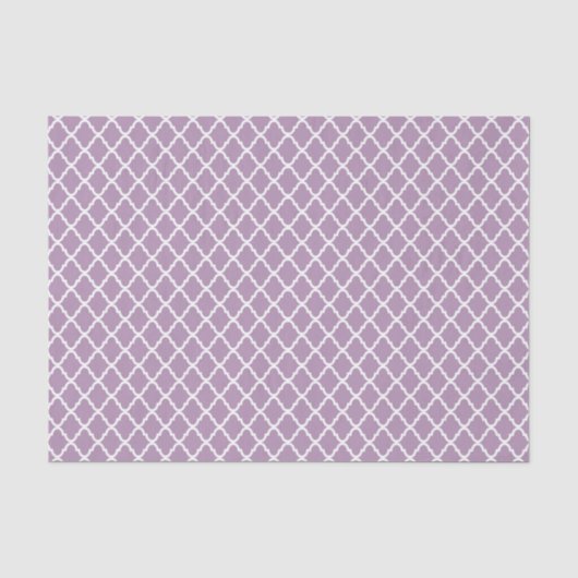 Modern Lavender Paars Moroccan Quatrefoil Pattern Tissuepapier (Voorkant)