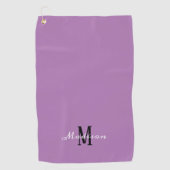 Modern Lavender Paars Script - Aangepast Golfhanddoek (Voorkant)