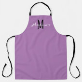 Modern Lavender Paars Script Personalized Chef Schort (Voorkant)