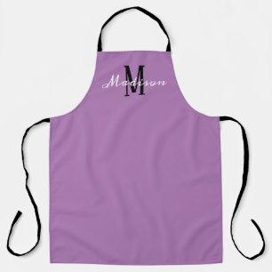 Modern Lavender Paars Script Personalized Chef Schort