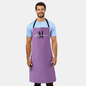Modern Lavender Paars Script Personalized Chef Schort (Gedragen)