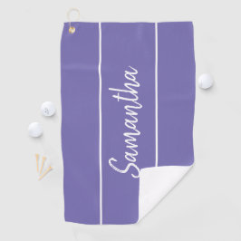 Modern Lavender Paarse hand Letterige scriptnaam Golfhanddoek