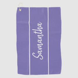 Modern Lavender Paarse hand Letterige scriptnaam Golfhanddoek
