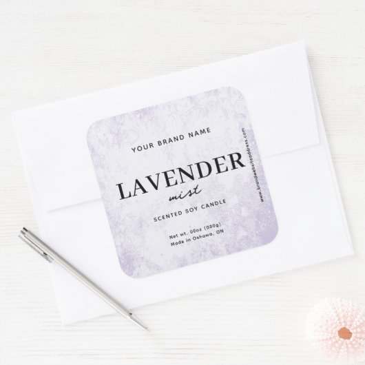 Modern Lavender Rustic Label (Envelop)
