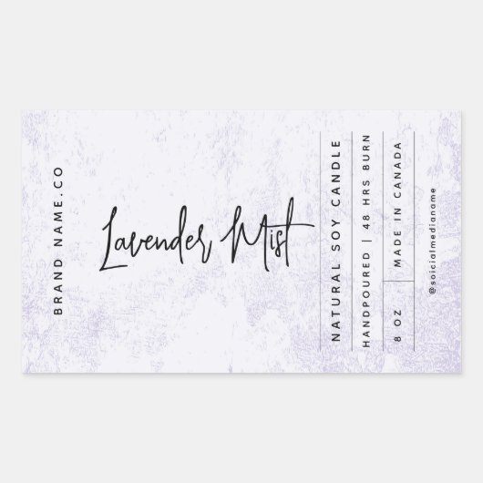 Modern Lavender Rustic Label (Voorkant)