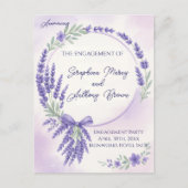 Modern Lavender Typography Engagement Party Invite Aankondigingskaart (Voorkant)