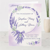 Modern Lavender Typography Engagement Party Invite Kaart (Voorkant)