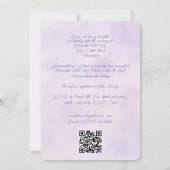 Modern Lavender Typography Wreath Wedding Invite Kaart (Achterkant)