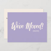 Modern Lavender We hebben een bewegende aankondigi Briefkaart (Voorkant / Achterkant)