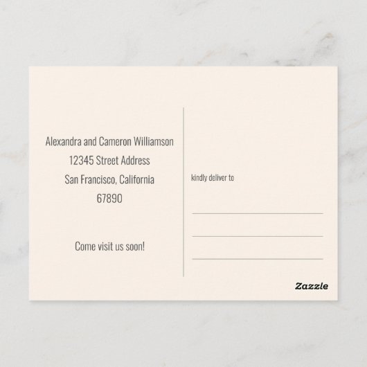 Modern Lavender We hebben een bewegende aankondigi Briefkaart (Achterkant)