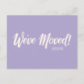 Modern Lavender We hebben een bewegende aankondigi Briefkaart (Voorkant)