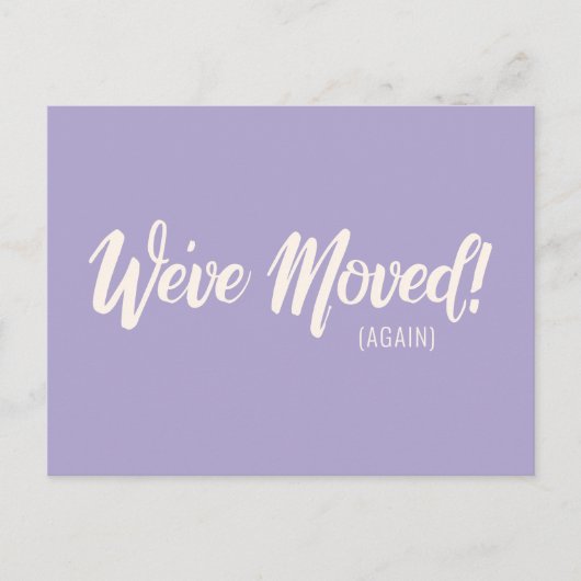 Modern Lavender We hebben een bewegende aankondigi Briefkaart (Voorkant)