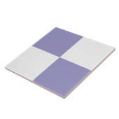 Modern Lavender White Checkered Ceramic Tile Tegeltje (Zijkant)