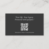 Modern Law Firm QR Code Visitekaartje (Achterkant)