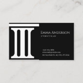 Modern Law & Justice Business Card | Attorney  Visitekaartje (Achterkant)