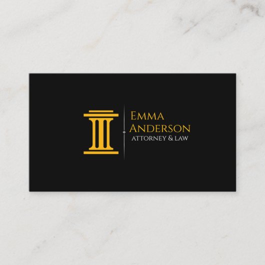 Modern Law & Justice Business Card | Attorney  Visitekaartje (Voorkant)