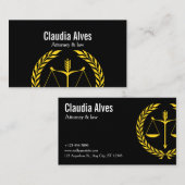 Modern Law & Justice Business Card | Attorney Visitekaartje (Voorkant / Achterkant)