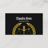 Modern Law & Justice Business Card | Attorney Visitekaartje (Voorkant)