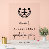 Modern Law School Graduation Party Welkom Acryl Bord (Huwelijk)