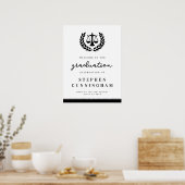Modern Law School Graduation Party Welkom Poster (Keuken)