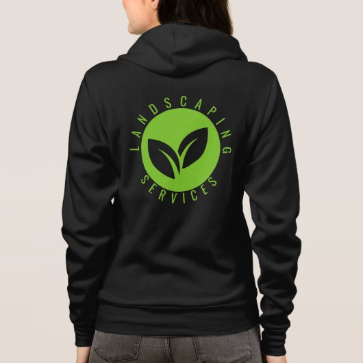 Modern Lawn Care Landscaping Business Hoodie (Achterkant)