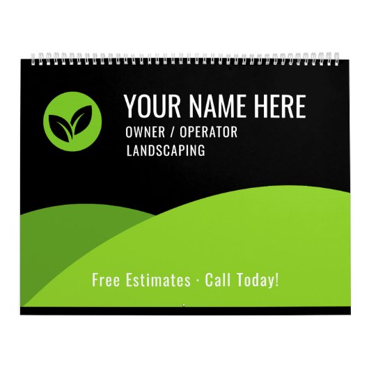 Modern Lawn Care Landscaping Business Kalender (Hoes)