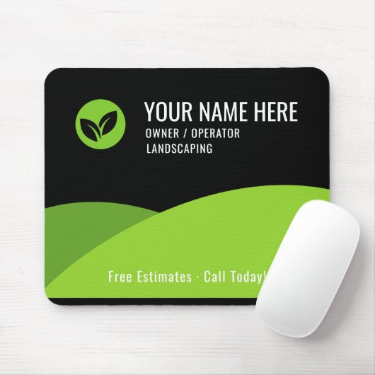 Modern Lawn Care Landscaping Business Muismat (Met muis)