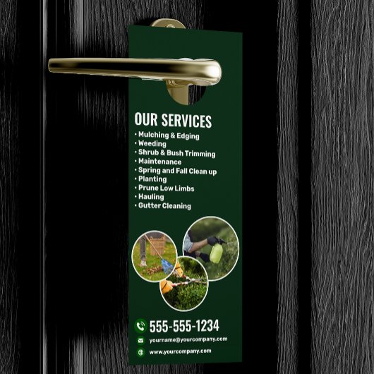 Modern Lawn Care Landscaping Maaiservice Deurhanger