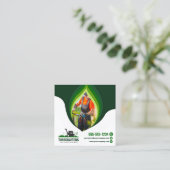 Modern Lawn Care Landscaping Maaiservice Vierkante Visitekaartje (Staand voorkant)