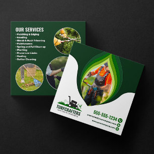 Modern Lawn Care Landscaping Maaiservice Vierkante Visitekaartje