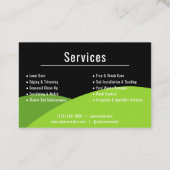 Modern Lawn Care Landscaping Visitekaartje (Achterkant)