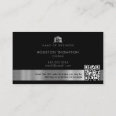 Modern Lawn Care Logo Landscaper Service QR Code Visitekaartje (Achterkant)
