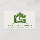 Modern Lawn Care Logo Professioneel Landschap Visitekaartje (Voorkant)
