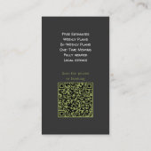Modern Lawn Mowing Service Business Card with QR Visitekaartje (Achterkant)